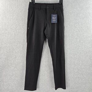 Bylt Everyday 2.0 Pants Mens Small Black Performance Stretch Chinos Golf Premium